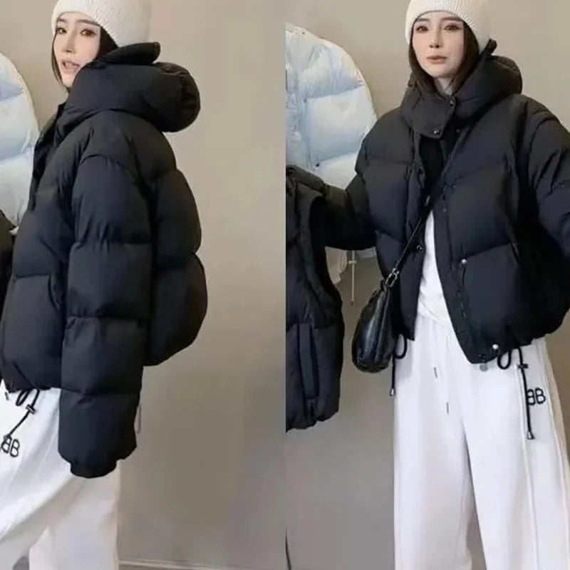 Winter Thick Female Clothing Vest Fashion Hooded Sleeveless Down Jacket