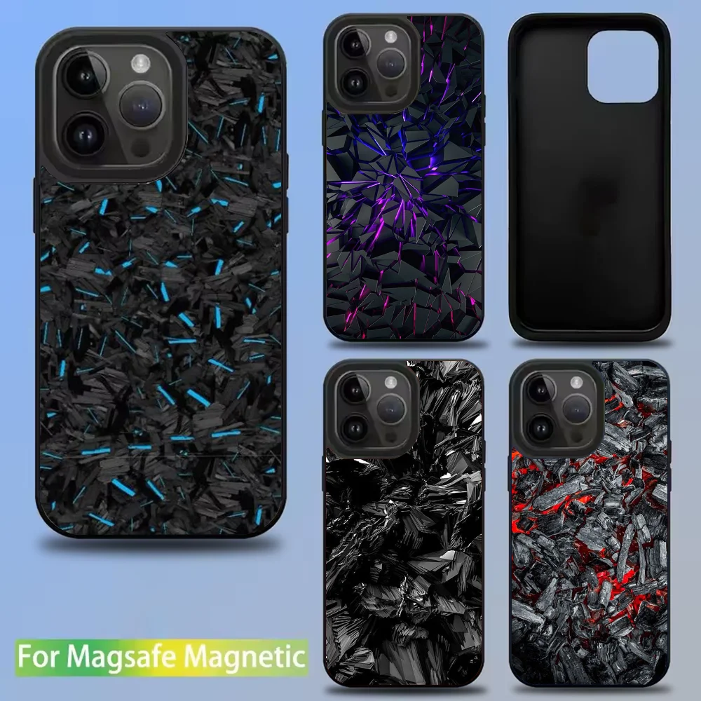 Carbon Fiber Pattern Painting Phone Case  For IPhone 16 15 14 13 12 11 Pro Mini Max