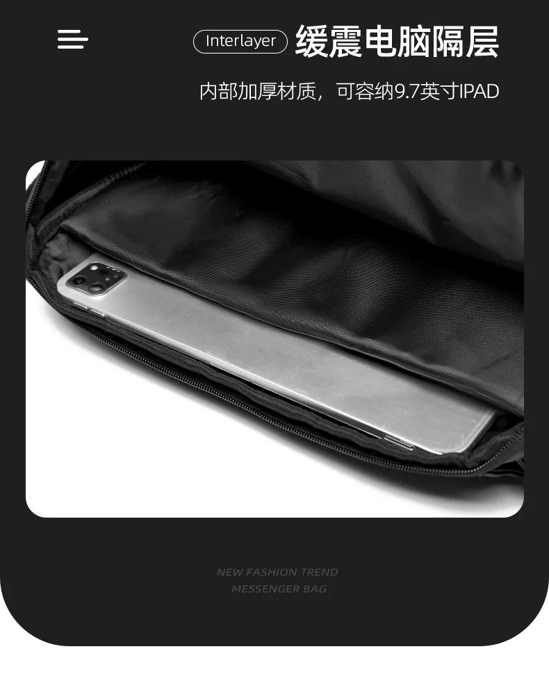 High Street Crossbody Bag Man Outdoor Sport Waterproof Shoulder Bag