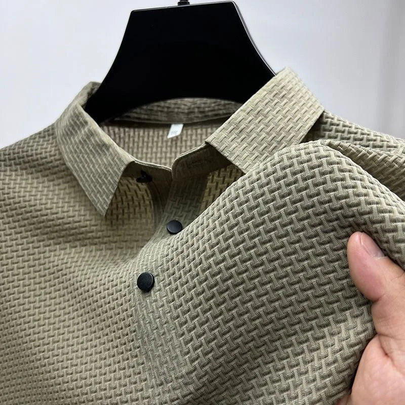 r Men Mesh Ice Silk T-shirt Men's Short-sleeved