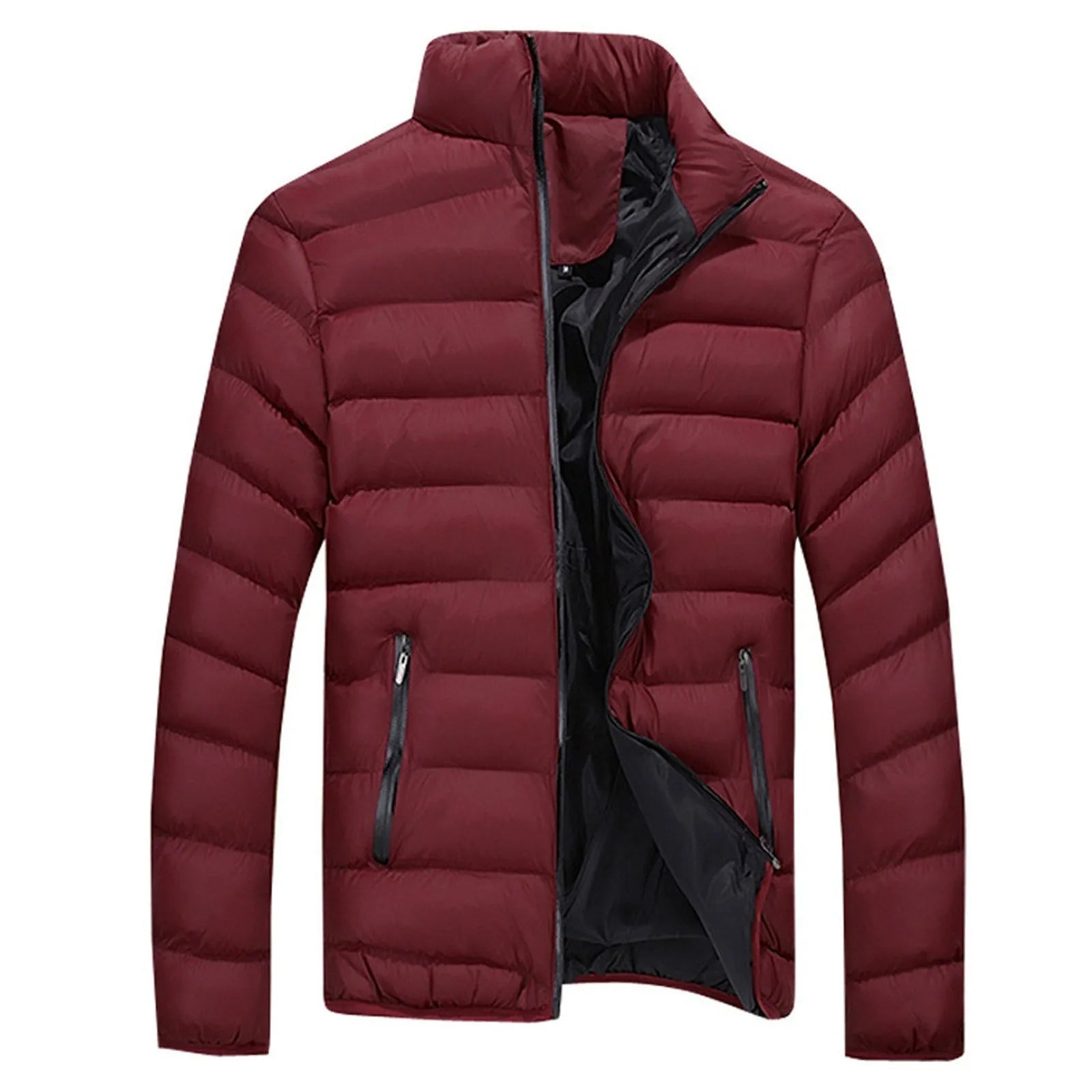Men's Jacket Stand-Collar Lightweight Outerwear's for Man Comfort Hombre