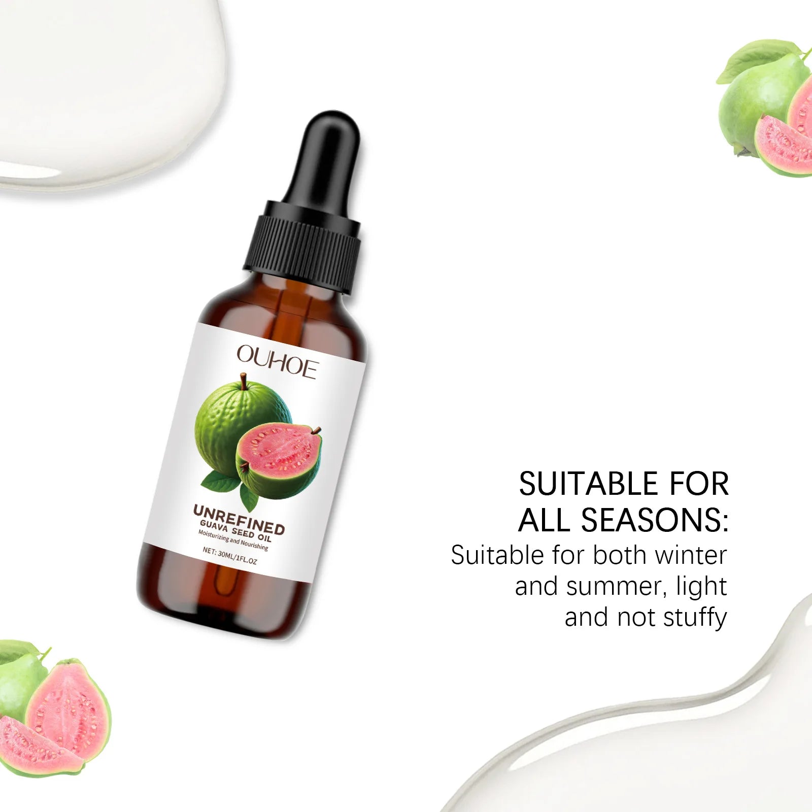 Natural Guava Seed Oil Redness Reducing Pore Minimizer Brighten Moisturizing