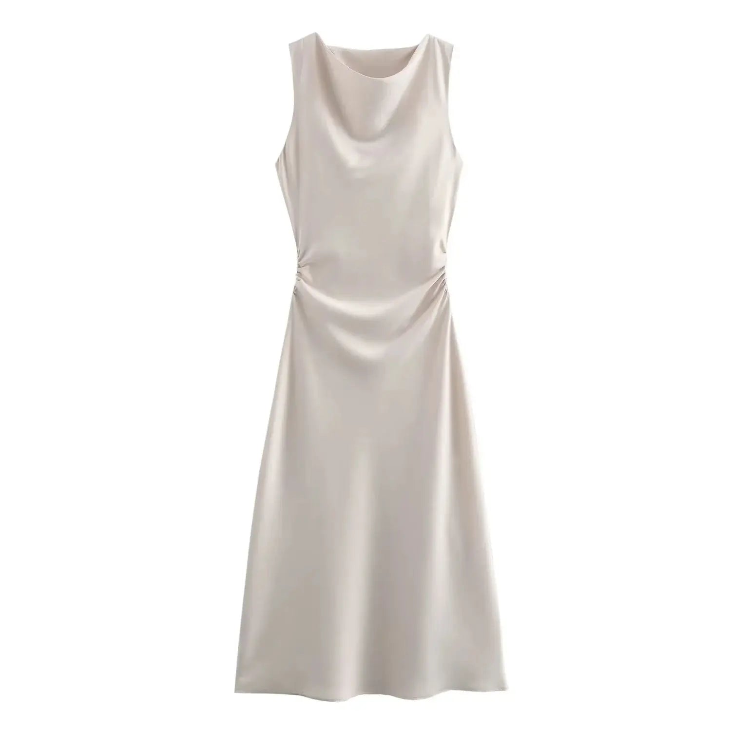 Satin Long Dresses for Women Slip Midi Dress Woman Evening Party