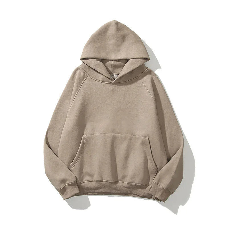 Men's and Women's Solid Color Pocket Hoodies Sports Fitness Sweatshirts Fashionable