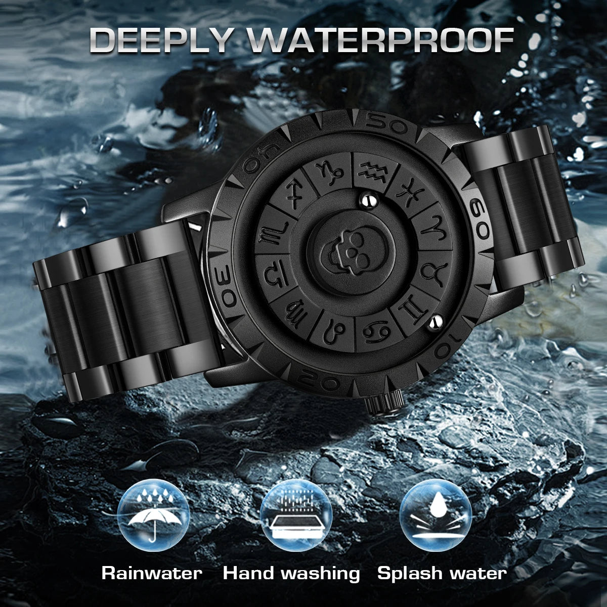 FOXOBOX Brand Luxury Scrolling  Force Quartz Wristwatch