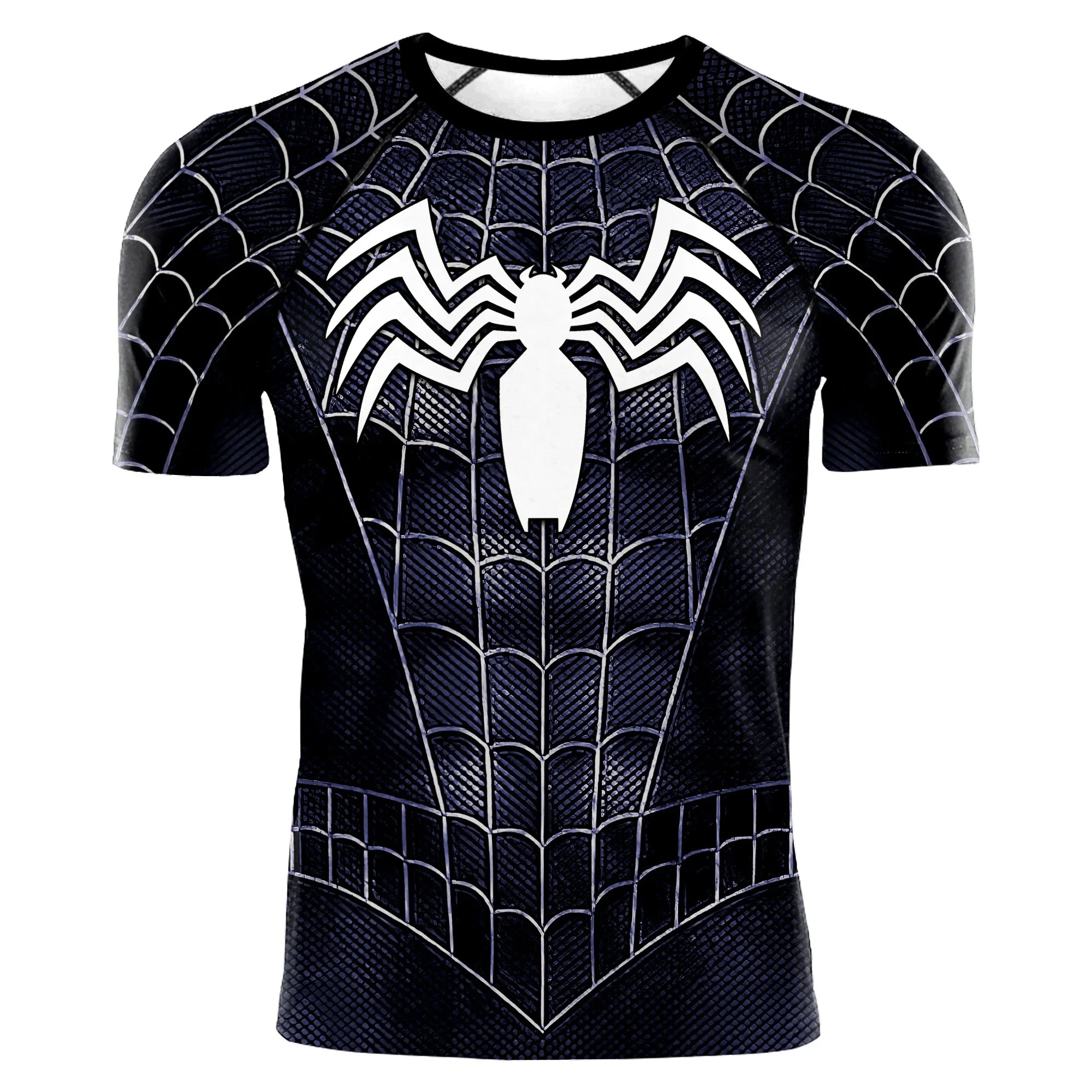 Superhero Mens Compression T Shirt Sport Workout 3D Spider Compression Gym Fitness Top