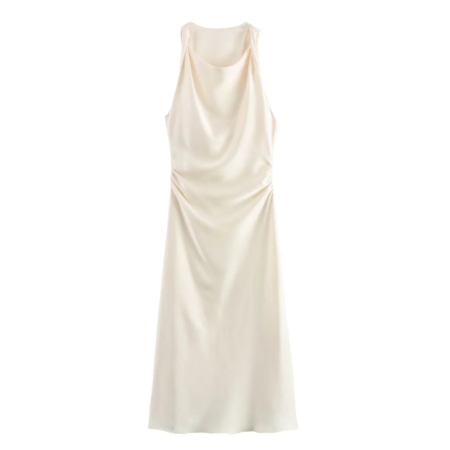 Satin Long Dresses for Women Slip Midi Dress Woman Evening Party