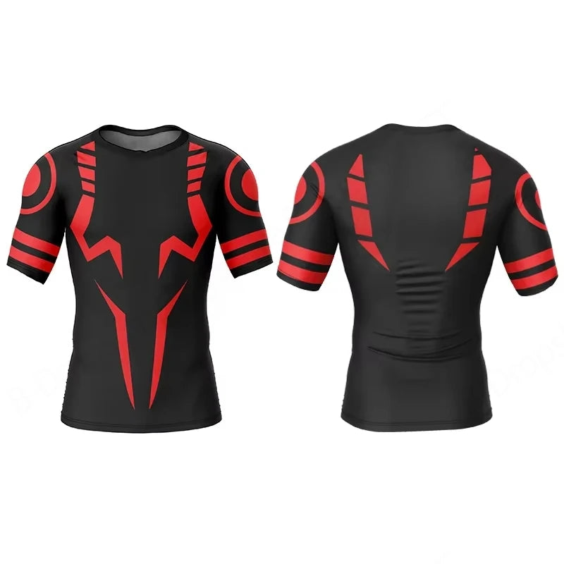 New T-Shirt For Men Gym Anime Jujutsu Kaisen 3D Print Fitness