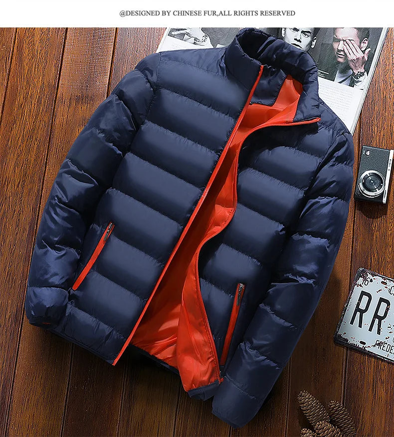 Fashion Zip Winter Jacket Men Autumn Coat Male Clothes