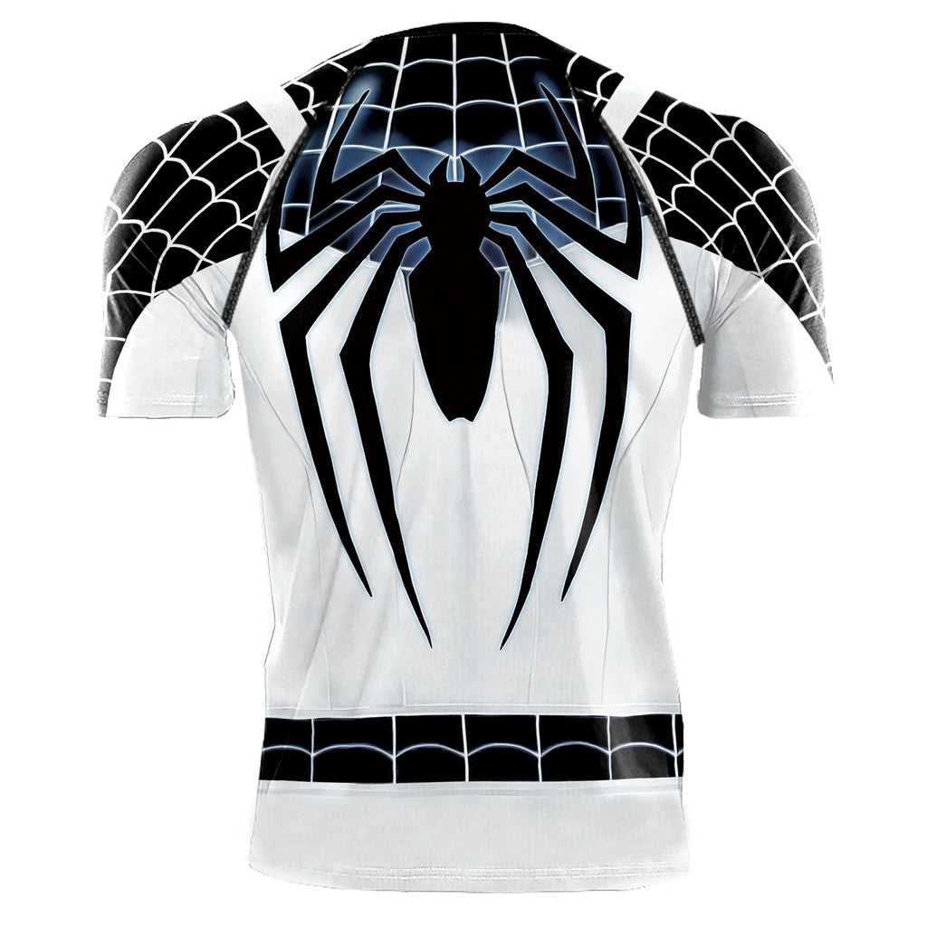 Superhero Mens Compression T Shirt Sport Workout 3D Spider Compression Gym Fitness Top