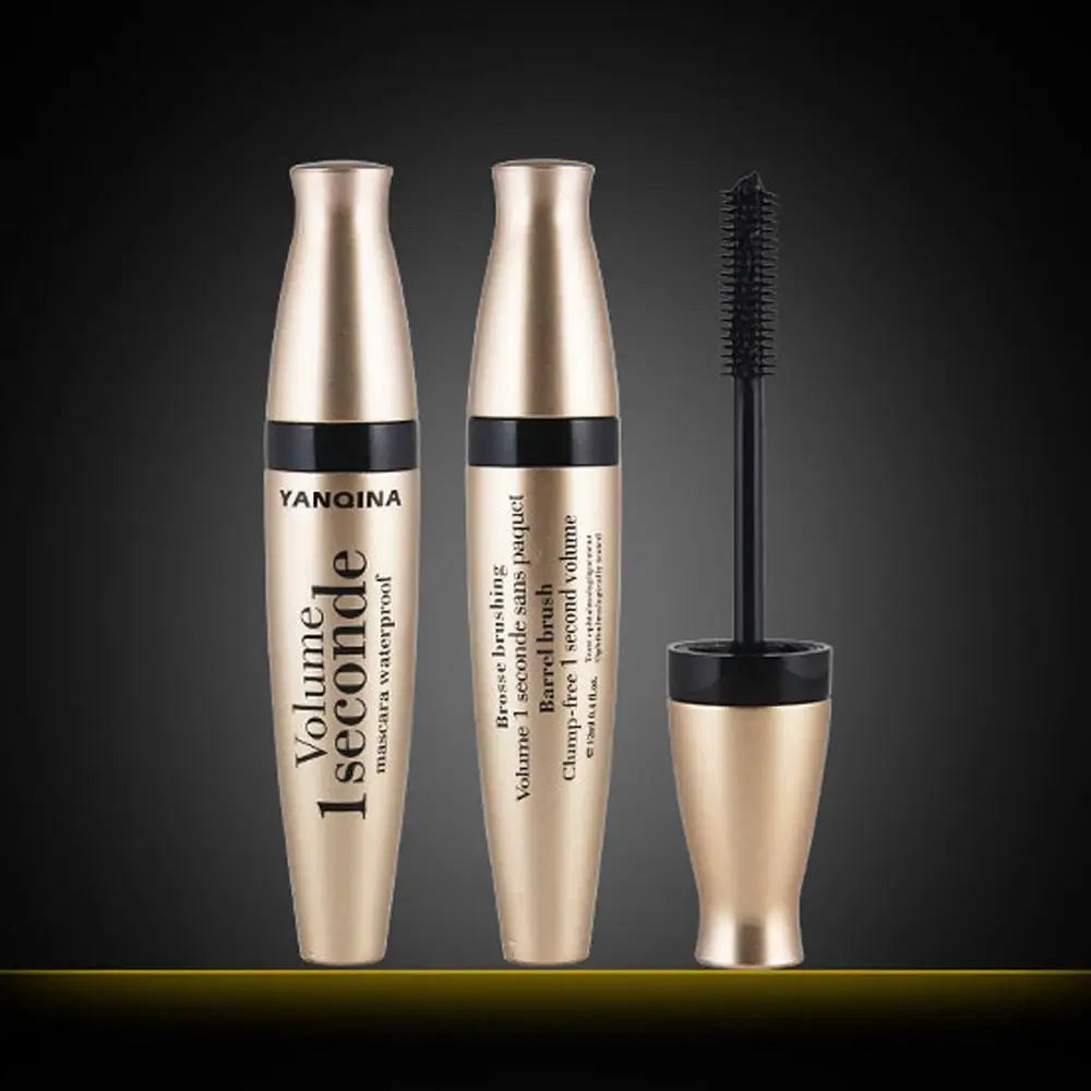 Waterproof Curling Mascara Liquid Fiber Black Eyelashes Brush Long Lasting Natural Eye Makeup