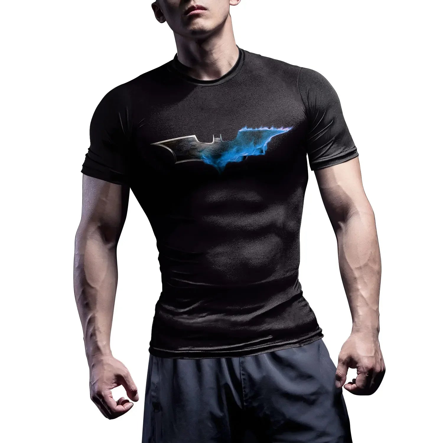 Superhero Mens Compression T Shirt Sport Workout 3D Spider Compression Gym Fitness Top