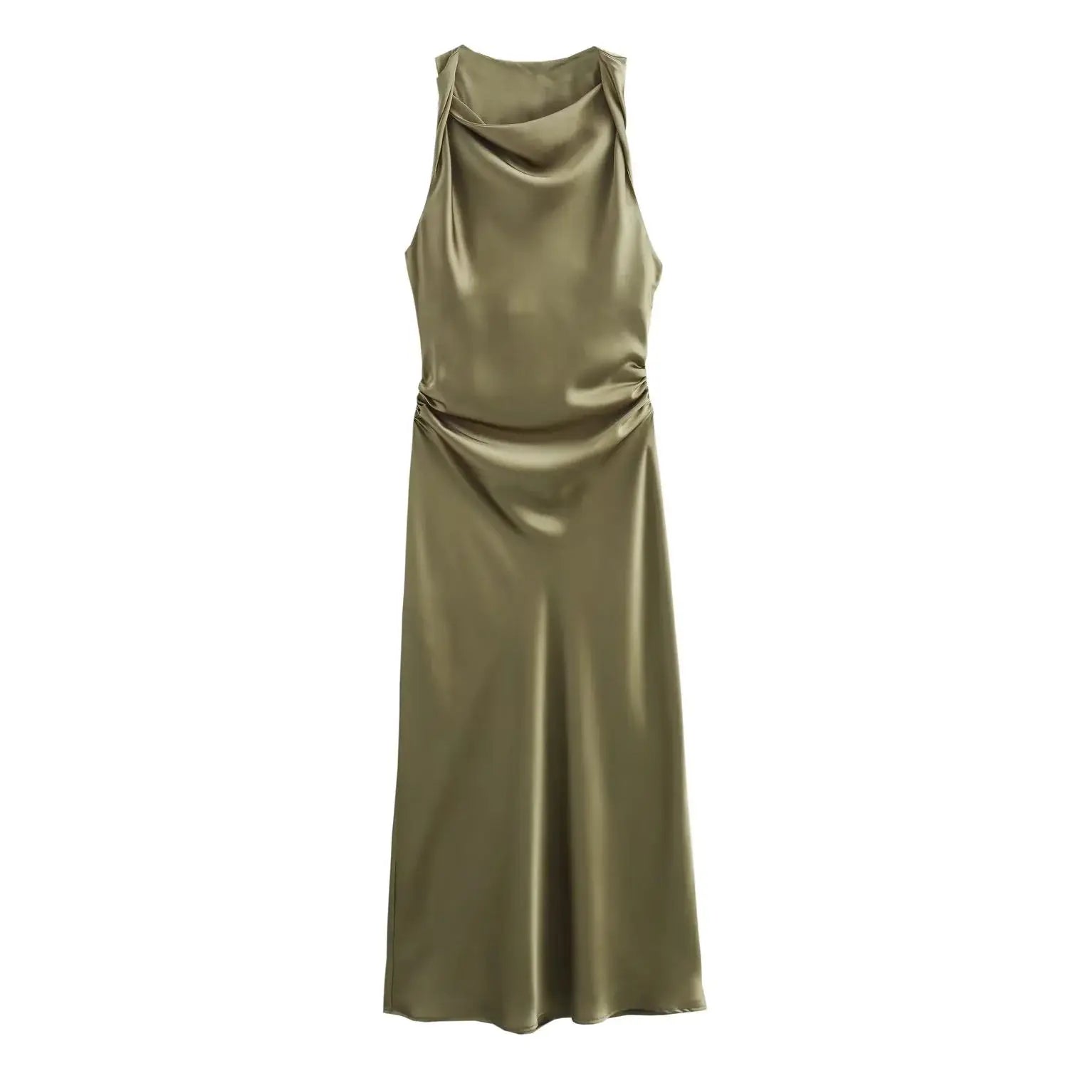 Satin Long Dresses for Women Slip Midi Dress Woman Evening Party