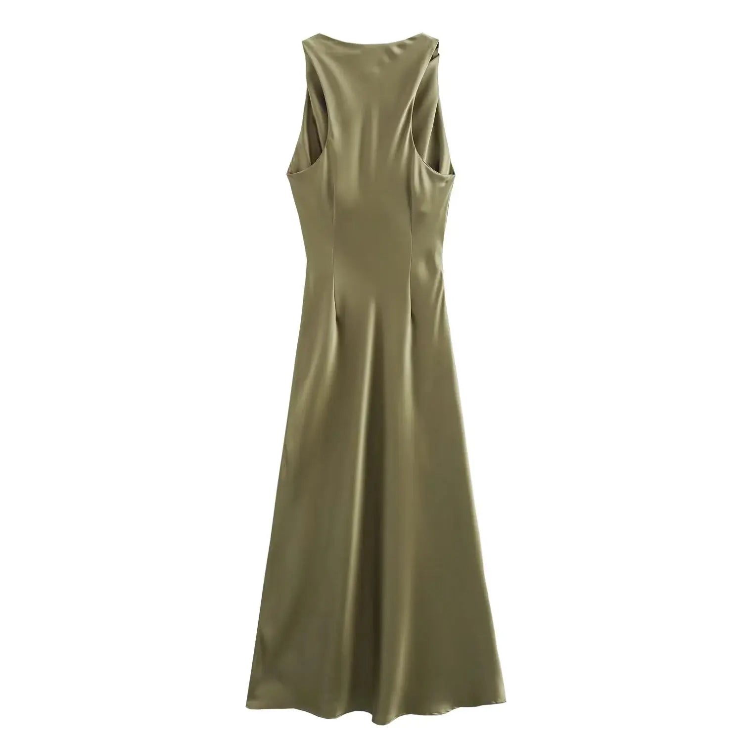 Satin Long Dresses for Women Slip Midi Dress Woman Evening Party