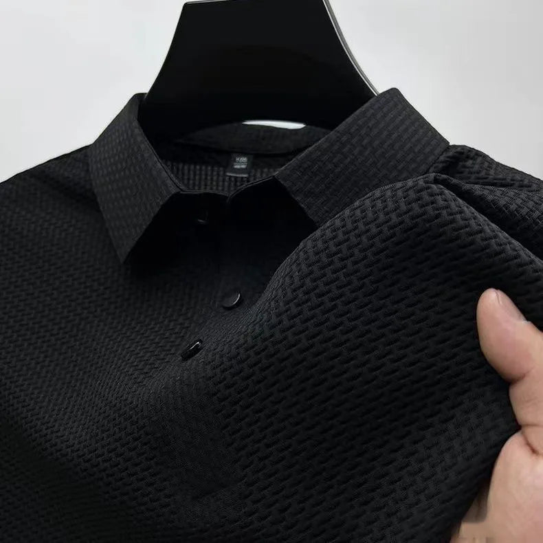 r Men Mesh Ice Silk T-shirt Men's Short-sleeved
