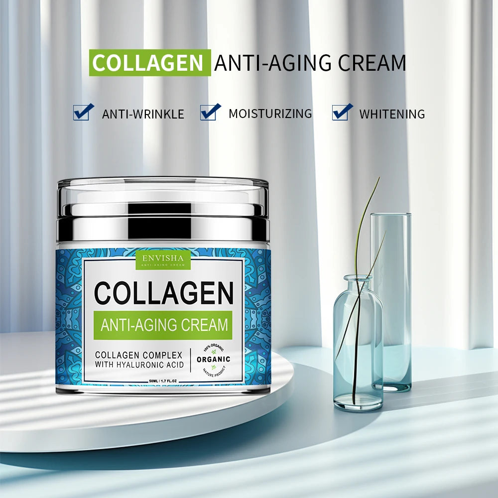 Face Cream Collagen Hyaluronic Acid Skin Care Anti-Wrinkle Moisturizing Anti-Aging