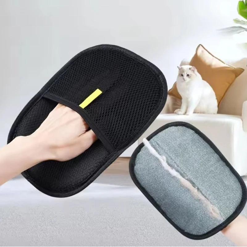 Electrostatic Pet Hair Removal Mitts Cat Dog Hair Collection Brush Sticking