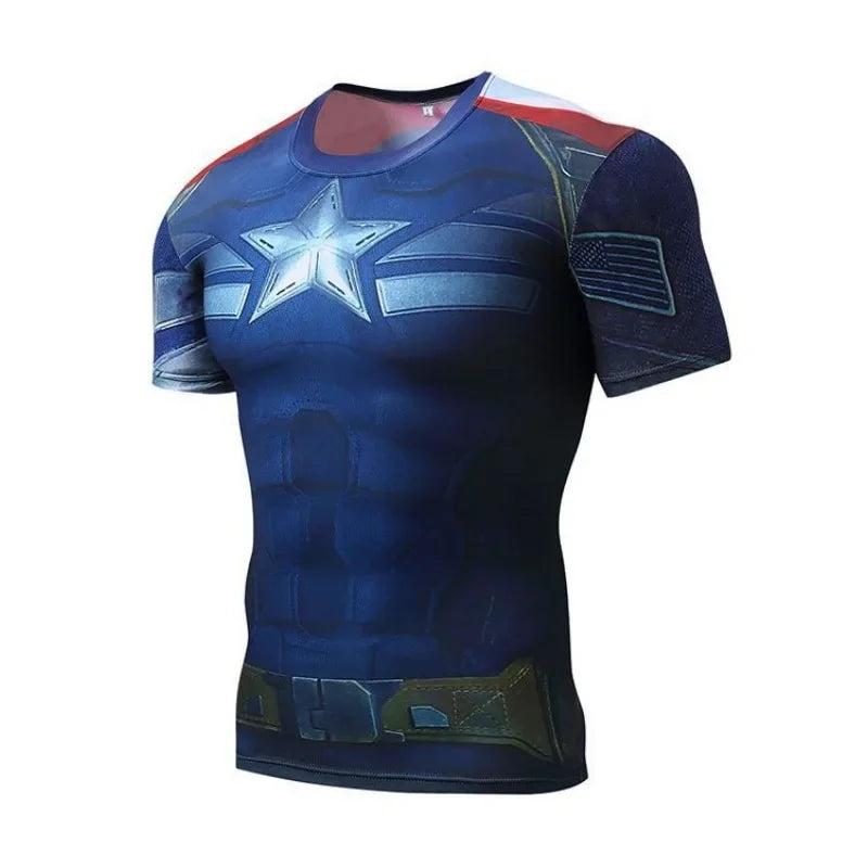 Marvel T Shirt Avengers Sports Fitness