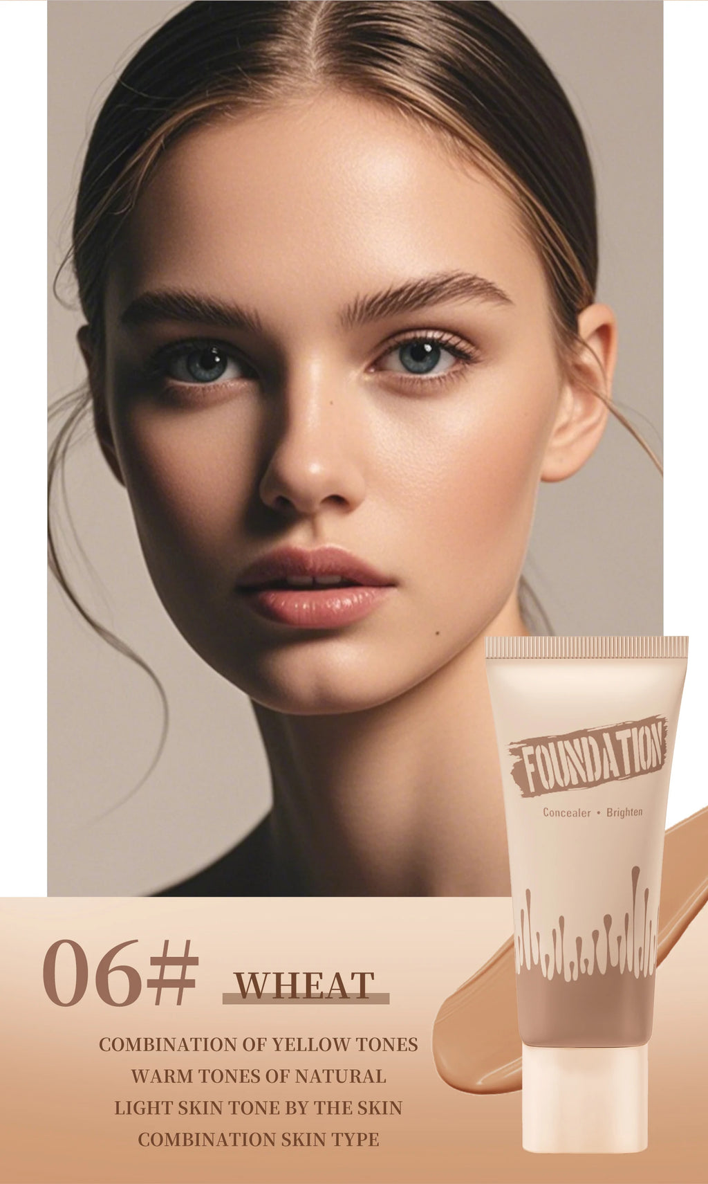 Coverage Foundation, Matte Finish Oil-control Liquid Foundation, Covering Blemishes