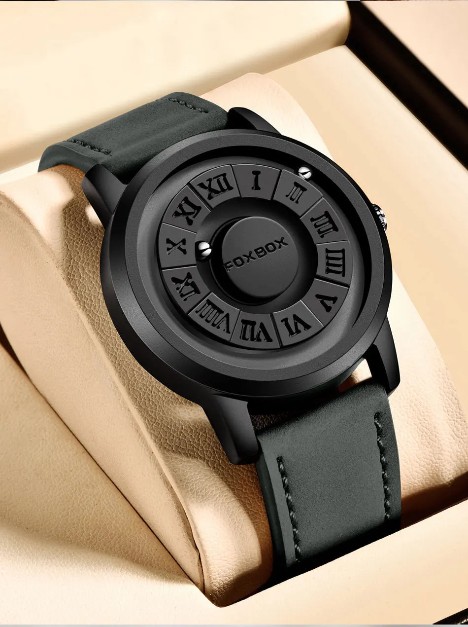 FOXOBOX Brand Luxury Scrolling  Force Quartz Wristwatch