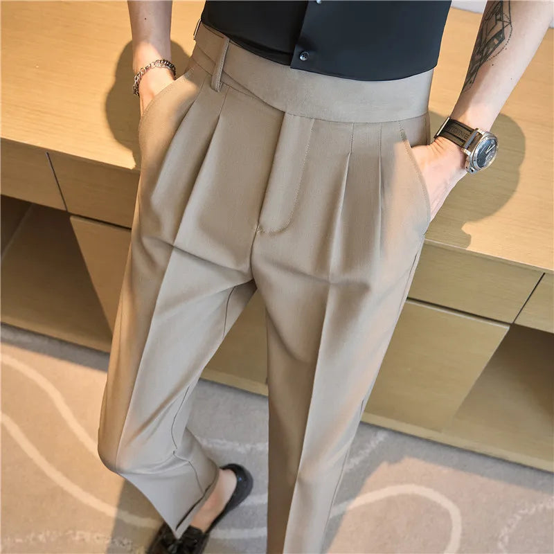 Men's Pants Suit Pants for Men Clothing Slim Fit Casual Formal