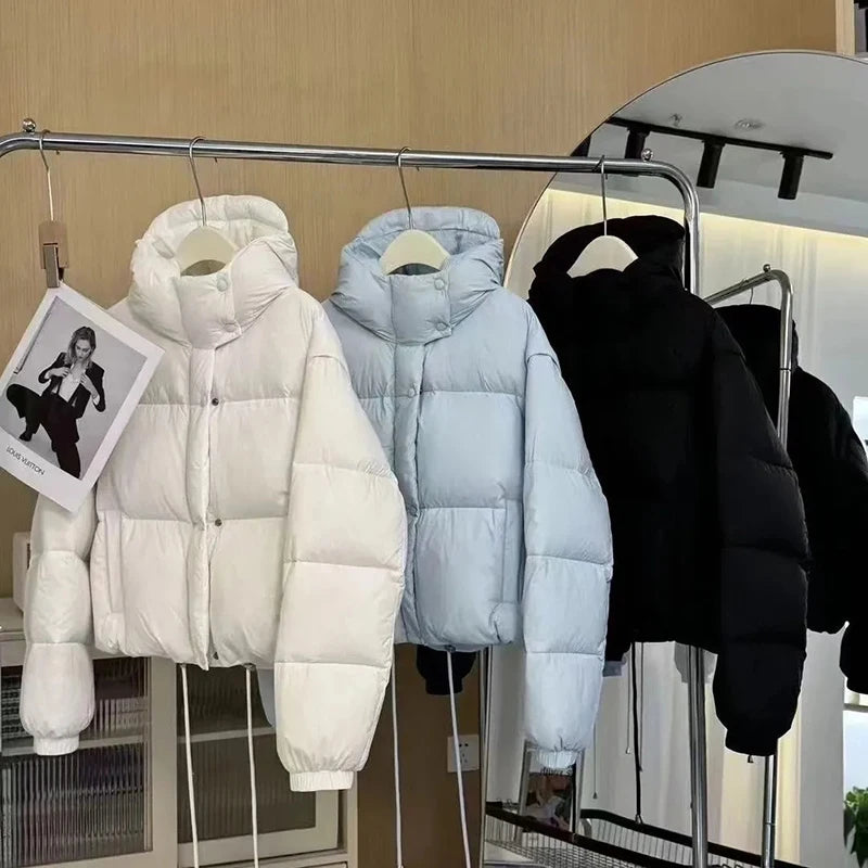 Winter Thick Female Clothing Vest Fashion Hooded Sleeveless Down Jacket