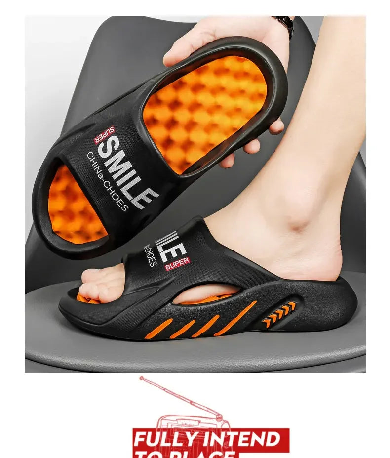 Men Summer Massage Slippers Women Indoor Soft Bottom Slippers Outdoor Garden