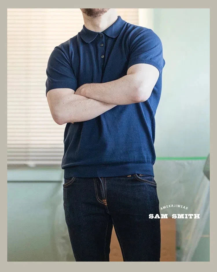 American t-shirt men short-sleeved polo shirt men half-sleeved summer