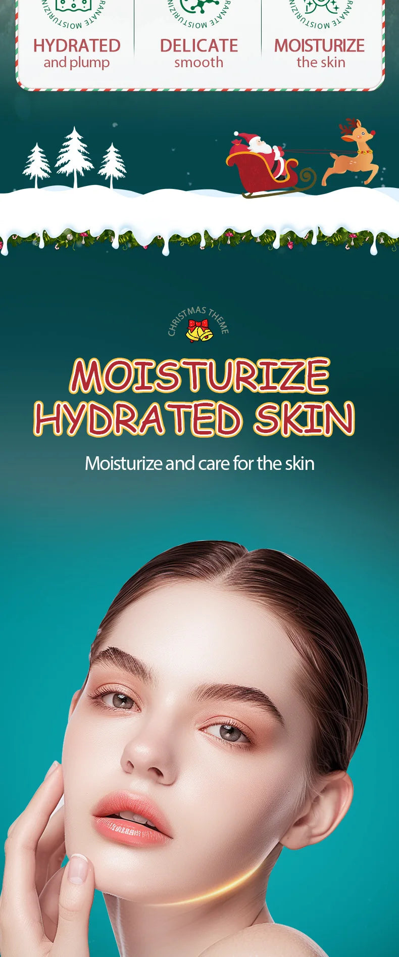 Christmas Pomegranate Moisturizing Gel - Soothing Aloe Moisturizing Cream