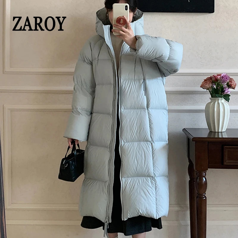 ZAROY Women's Jacket Parkas Winter Cotton-padded Solid Outerwear