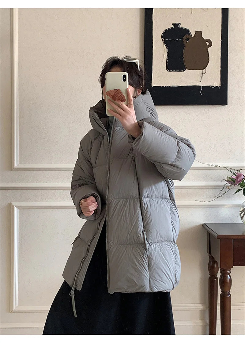 ZAROY Women's Jacket Parkas Winter Cotton-padded Solid Outerwear
