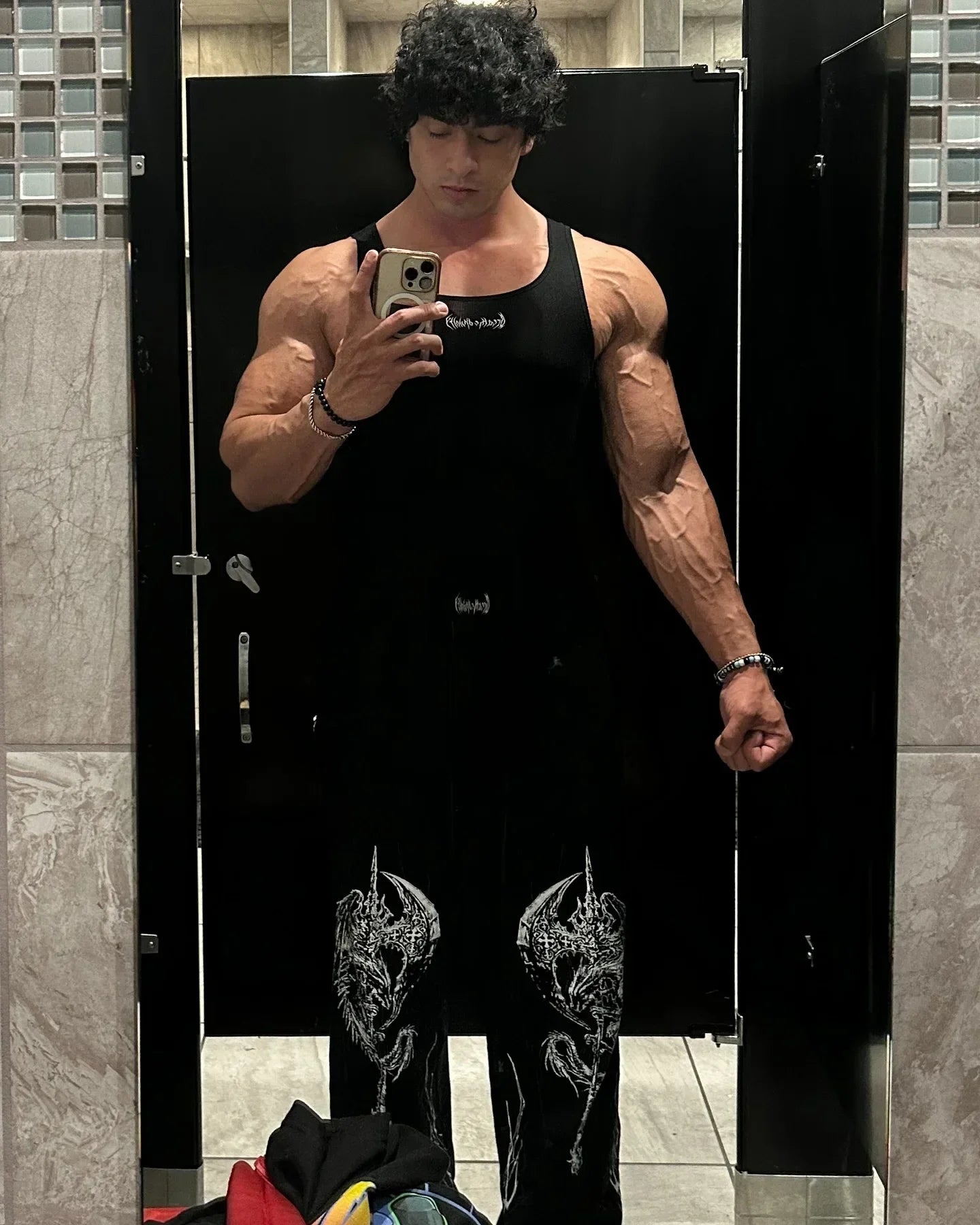 Shirt and pants Striped Printed Oversized for gym