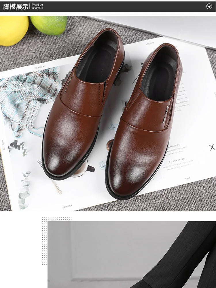 Men's Business Formal Leather Shoes Summer Breathable