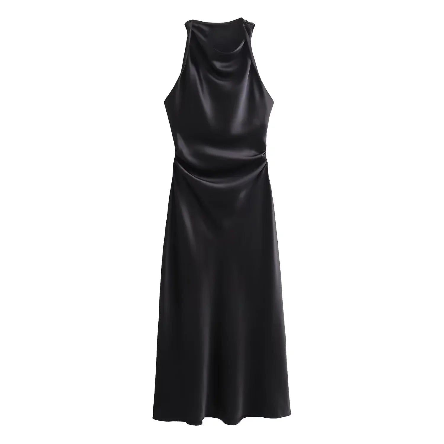 Satin Long Dresses for Women Slip Midi Dress Woman Evening Party