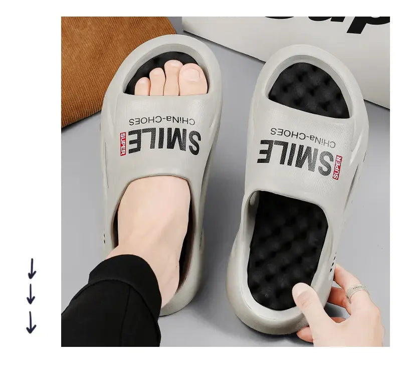 Men Summer Massage Slippers Women Indoor Soft Bottom Slippers Outdoor Garden