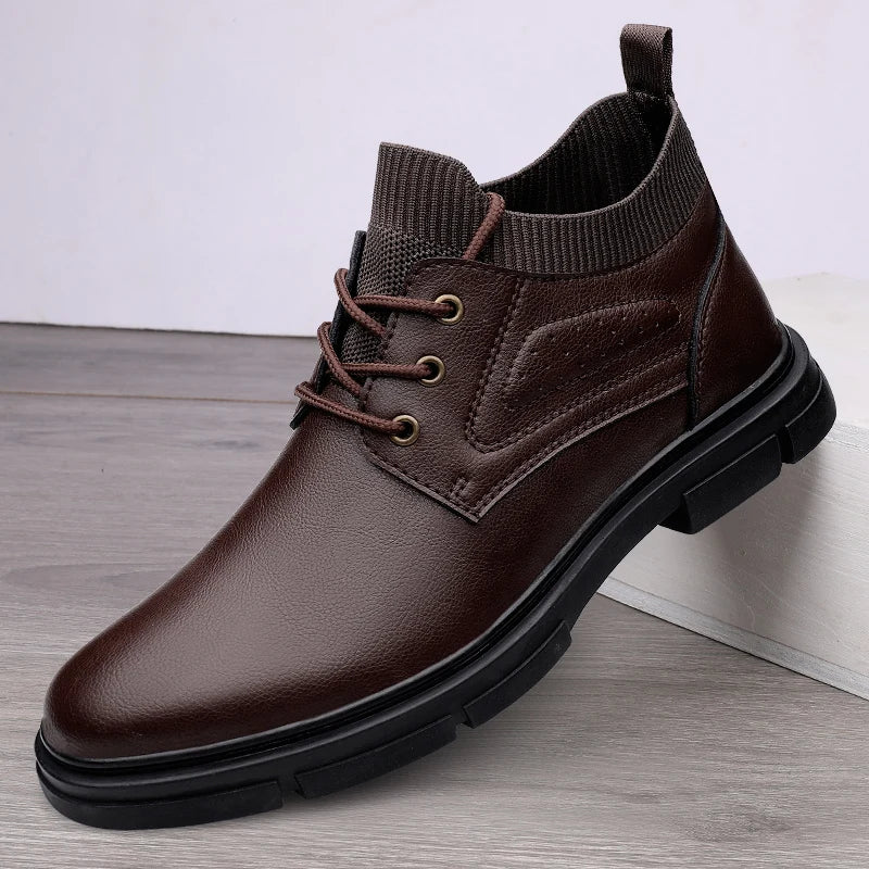Genuine Leather Boots New Fashion Men's Boats Comfortable Sports Ankle Boots