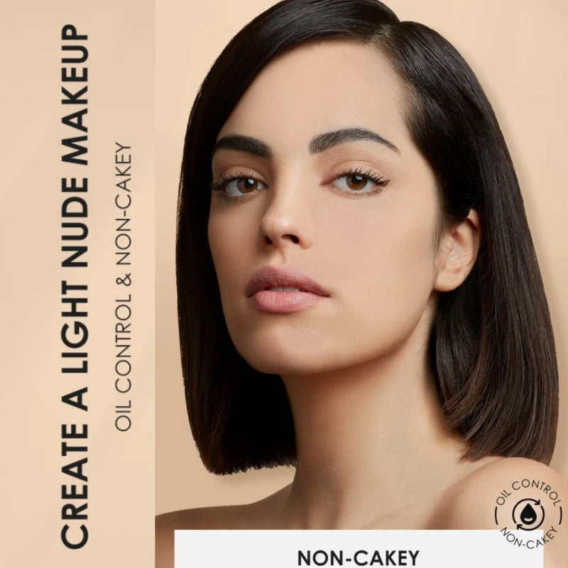 FOCALLURE Make Up Face Powder Brighten Oil-control Nude Makeup Pressed Powder