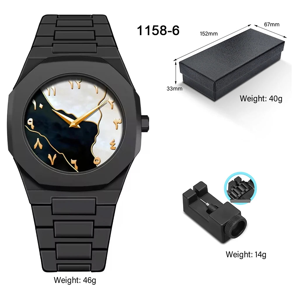 Arabic Numeral Waterproof Quartz Watch Men's Analog Mechanical Watch