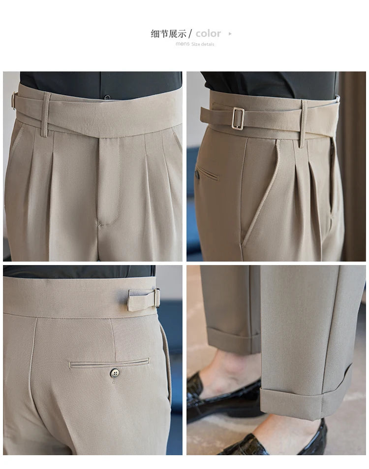 Men's Pants Suit Pants for Men Clothing Slim Fit Casual Formal