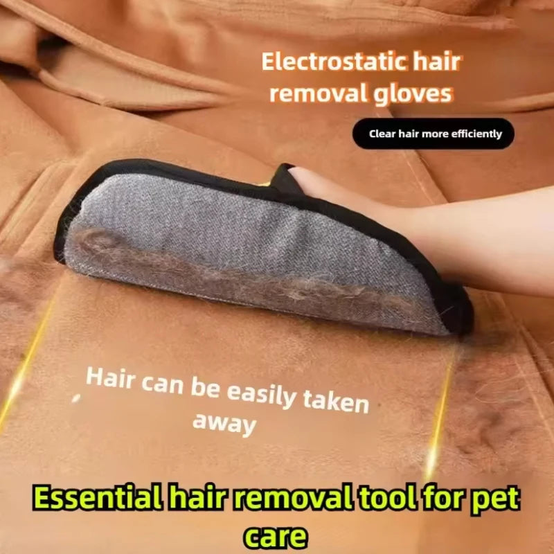 Electrostatic Pet Hair Removal Mitts Cat Dog Hair Collection Brush Sticking