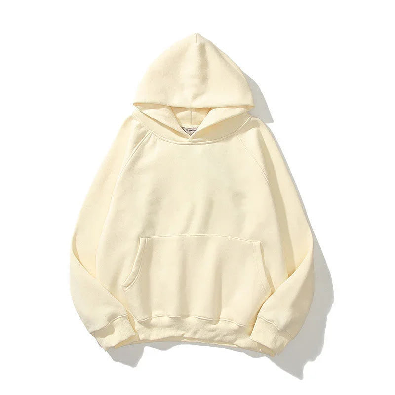 Men's and Women's Solid Color Pocket Hoodies Sports Fitness Sweatshirts Fashionable
