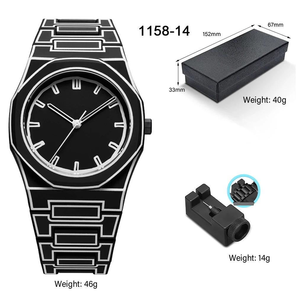 Arabic Numeral Waterproof Quartz Watch Men's Analog Mechanical Watch