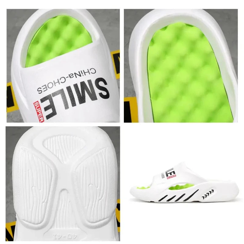 Men Summer Massage Slippers Women Indoor Soft Bottom Slippers Outdoor Garden