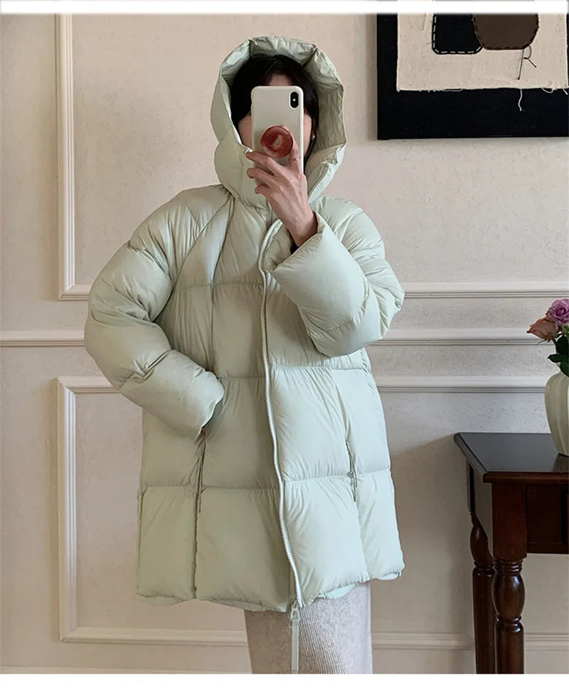 ZAROY Women's Jacket Parkas Winter Cotton-padded Solid Outerwear