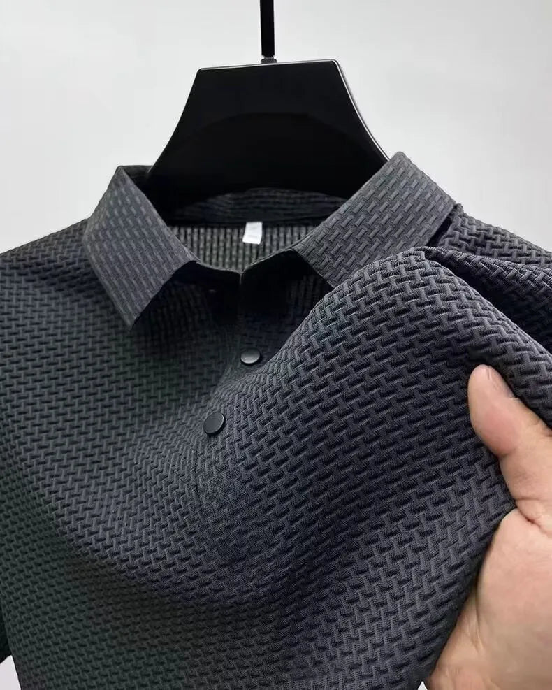 r Men Mesh Ice Silk T-shirt Men's Short-sleeved