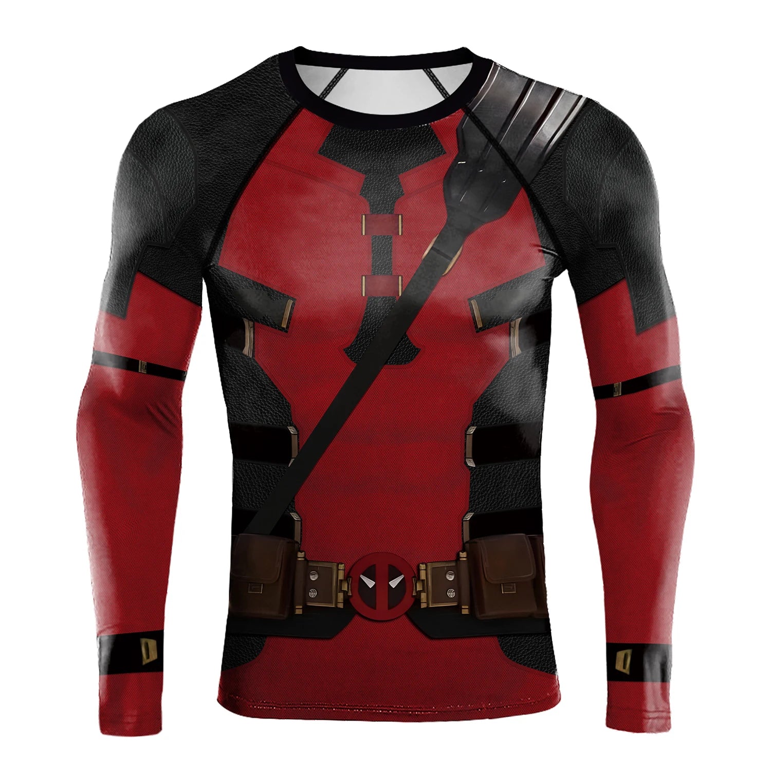 Compression Shirts for Men Long Sleeve of Avengers  Fitness Sportwear