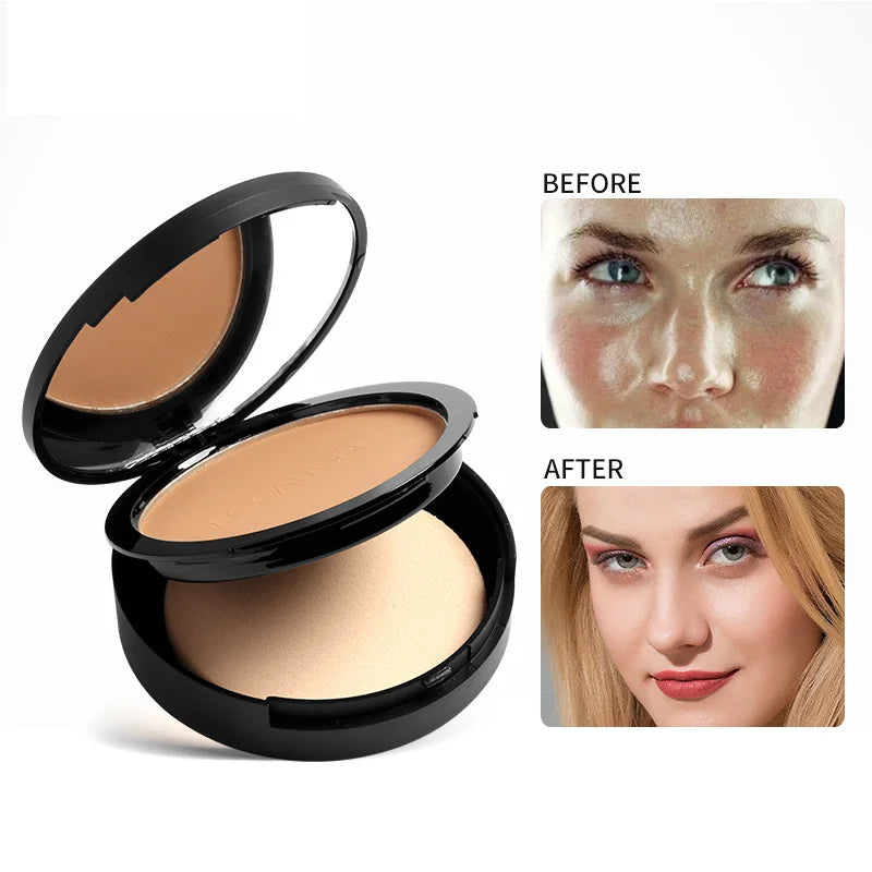 FOCALLURE Make Up Face Powder Brighten Oil-control Nude Makeup Pressed Powder
