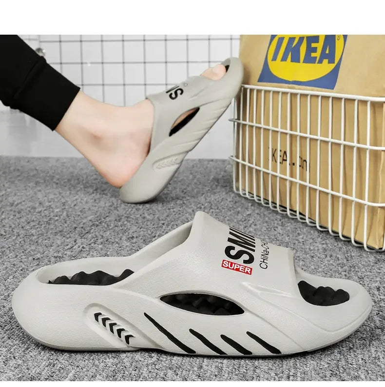 Men Summer Massage Slippers Women Indoor Soft Bottom Slippers Outdoor Garden