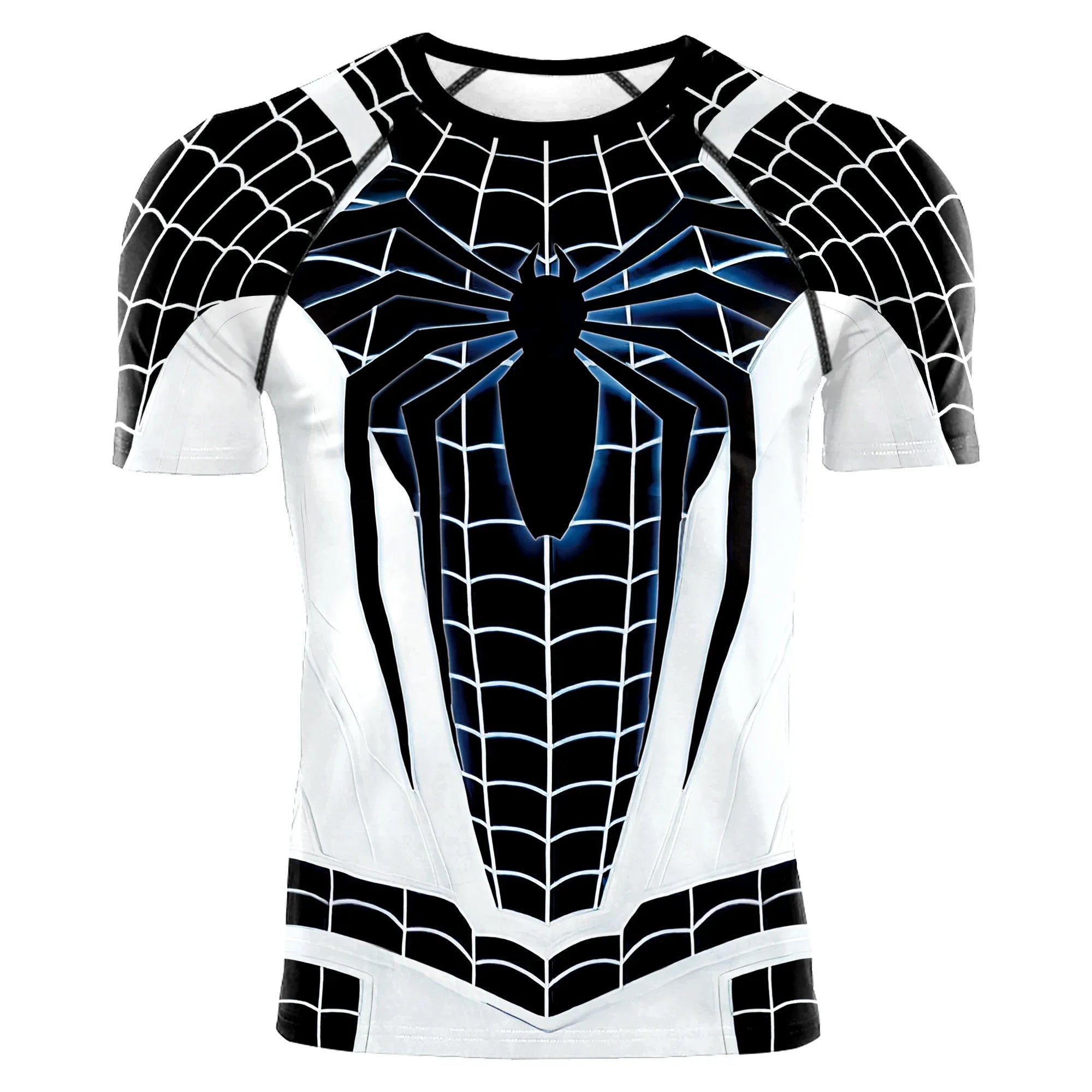 Superhero Mens Compression T Shirt Sport Workout 3D Spider Compression Gym Fitness Top