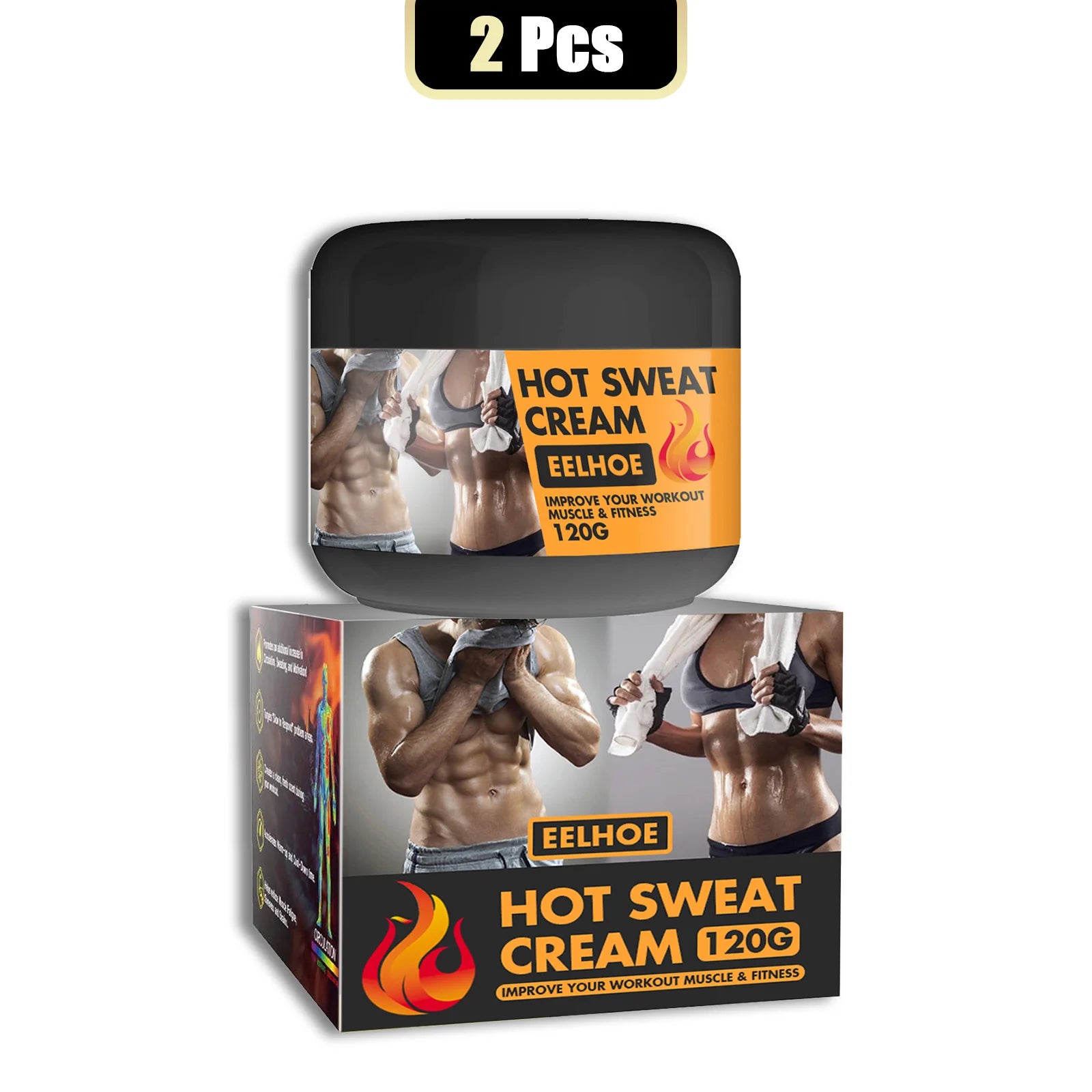 Hot Sweat Cream 120g Fat Burning Tighten Abdominal Muscles Arms Legs Waist Fat Loss